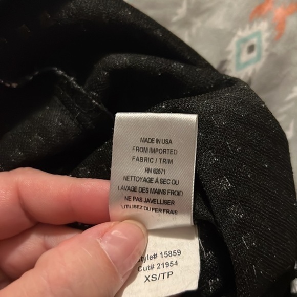 DESIGN LAB by LORD & TAYLOR Black & White Gingham Checkered Flare Cropped Pants - Picture 9 of 12